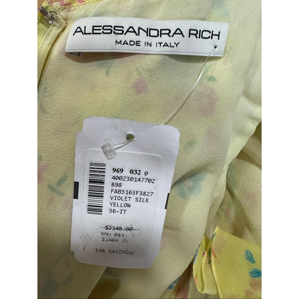 ALESSANDRA RICH Violet cutout ruffled floral-print silk-georgette mini dress IT3 - Picture 11 of 12